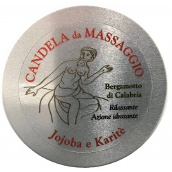 Candela da massaggio jojoba e karitè,  Bergamotto di Calabria 100 ml